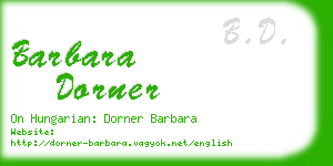 barbara dorner business card